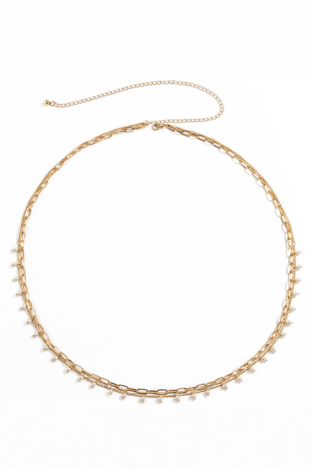 Metallic Pearl Waist Chain