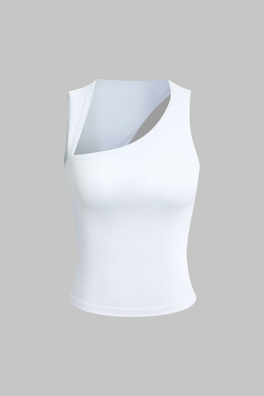 Basic Asymmetrical Cut Out Tank Top