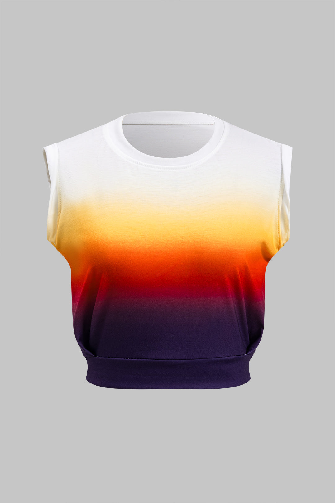 Ombre Print Ruched T-Shirt