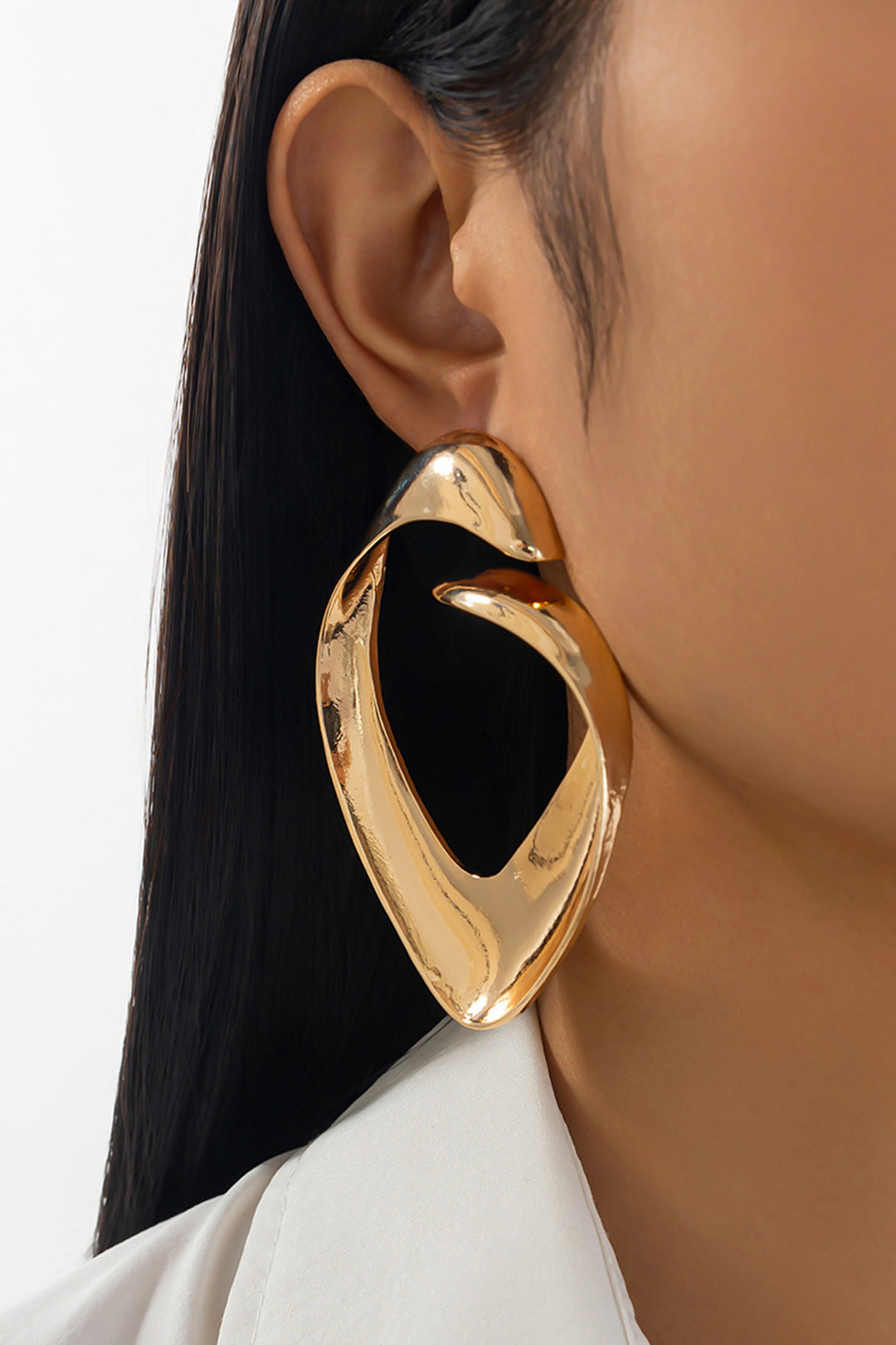 Metal Geometric Twisted Earrings