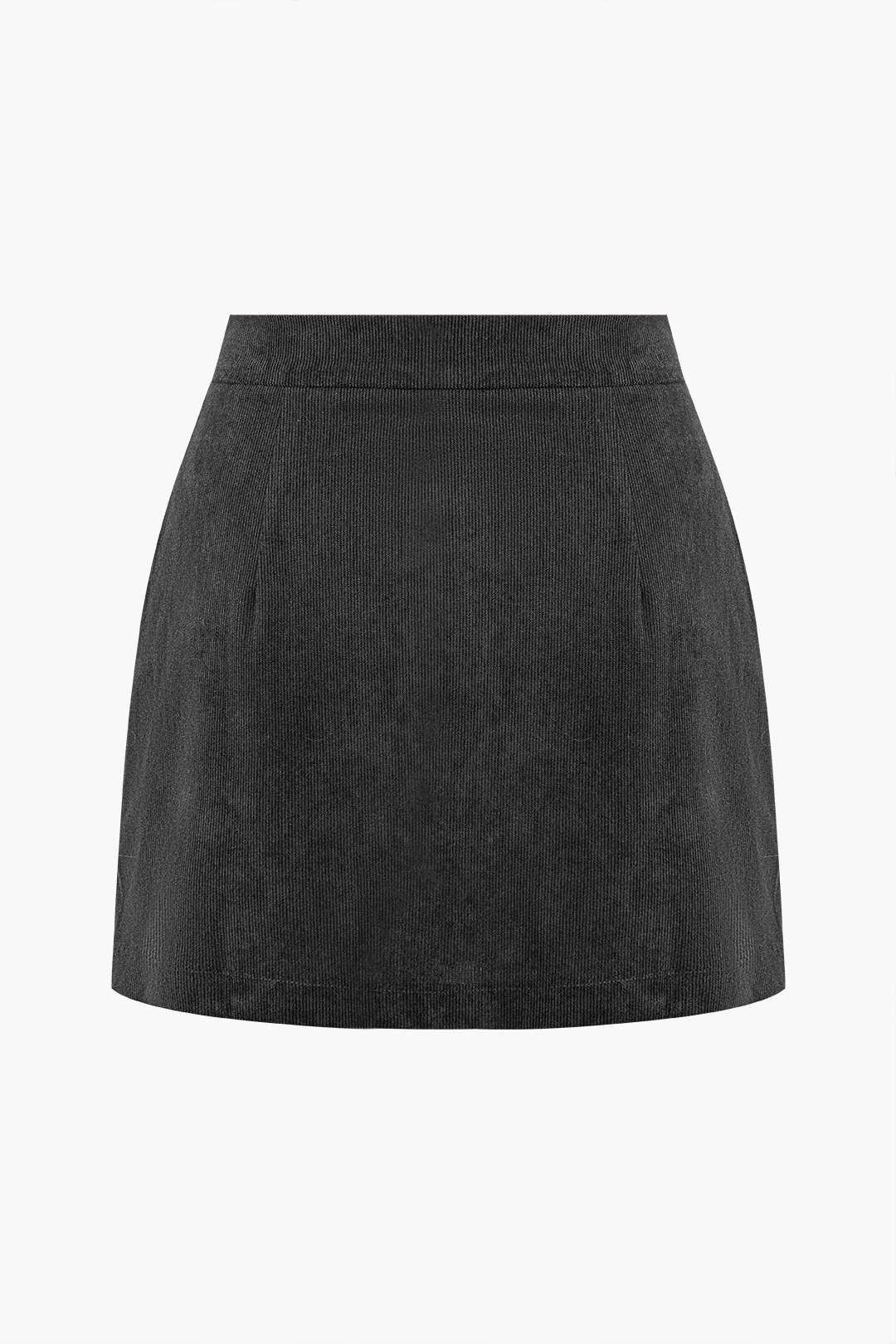 Corduroy Button Skirt