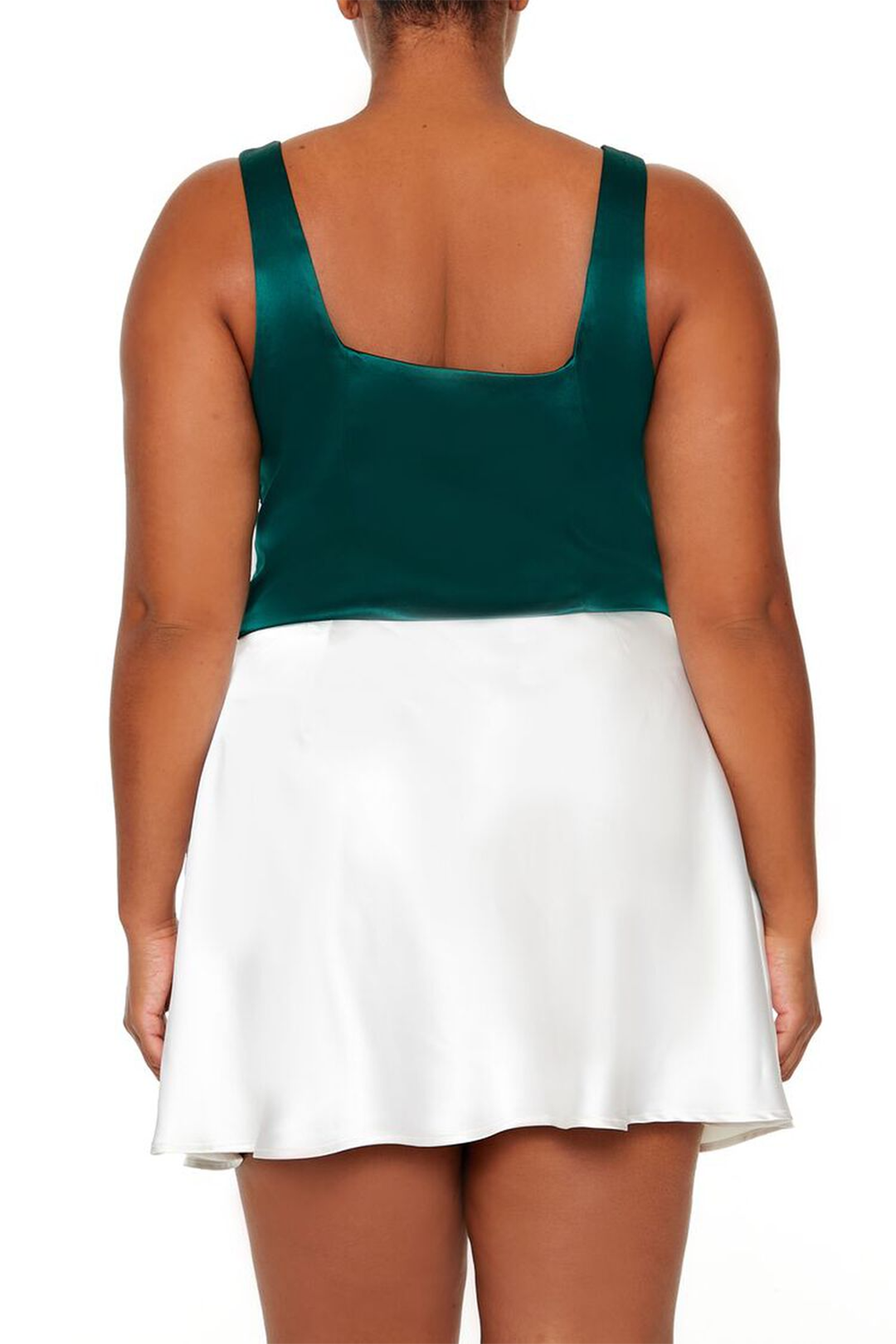 Plus Size Satin Tie-Up Tank Top