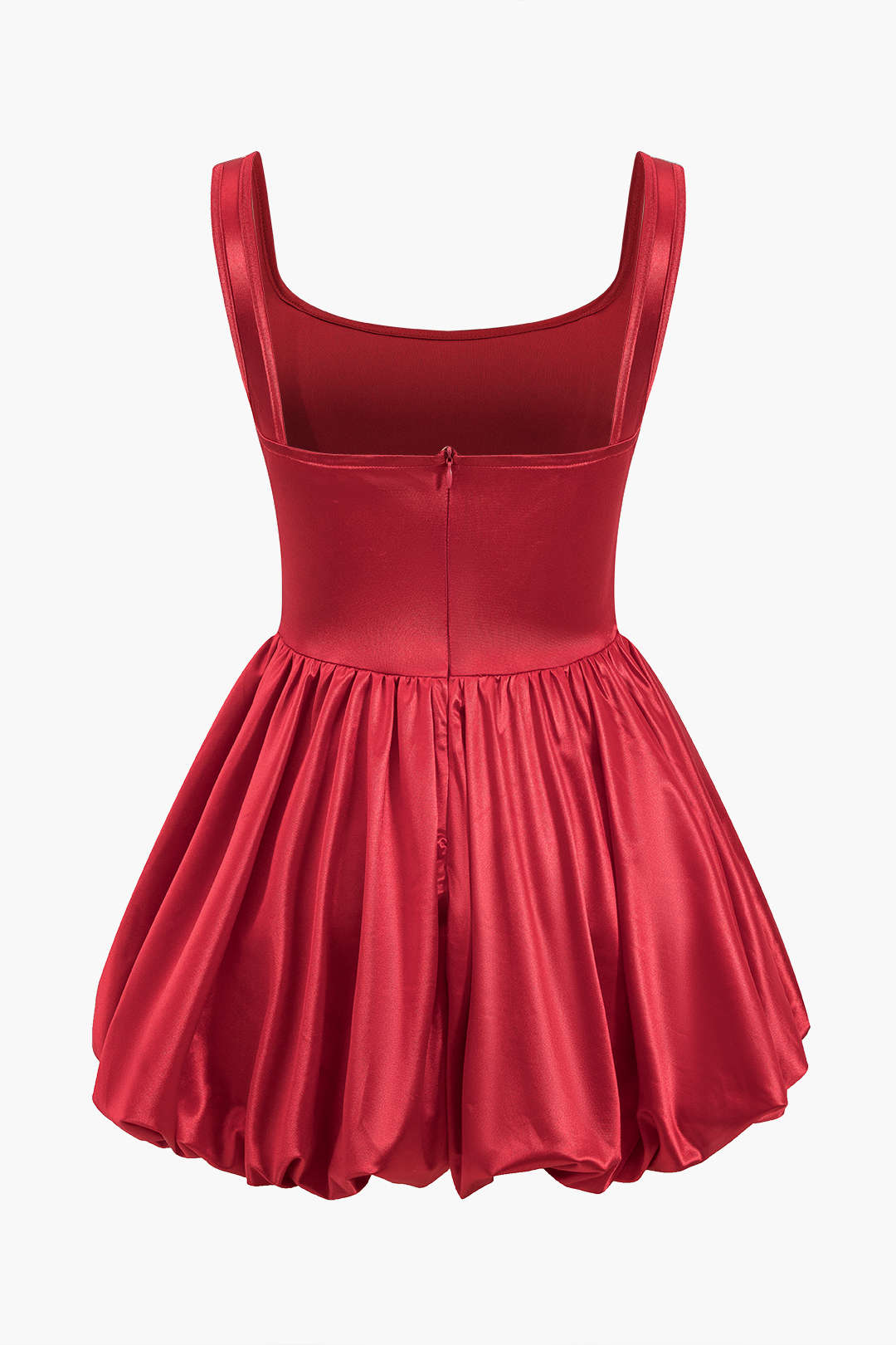 Satin Corset Sleeveless Puff Mini Dress