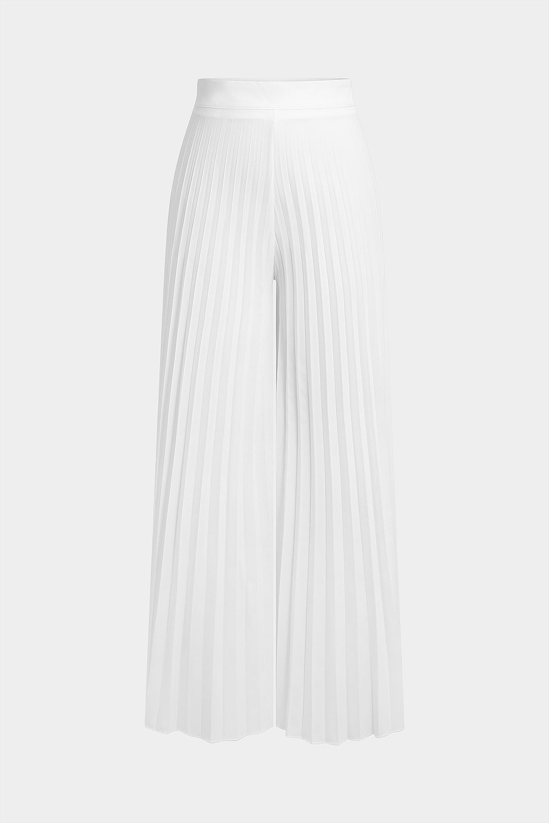 Zipper Backless Top And Pleated Wide Leg Trousers Set