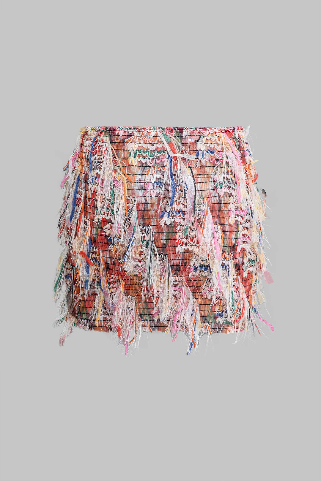 Fringe Mini Skirt