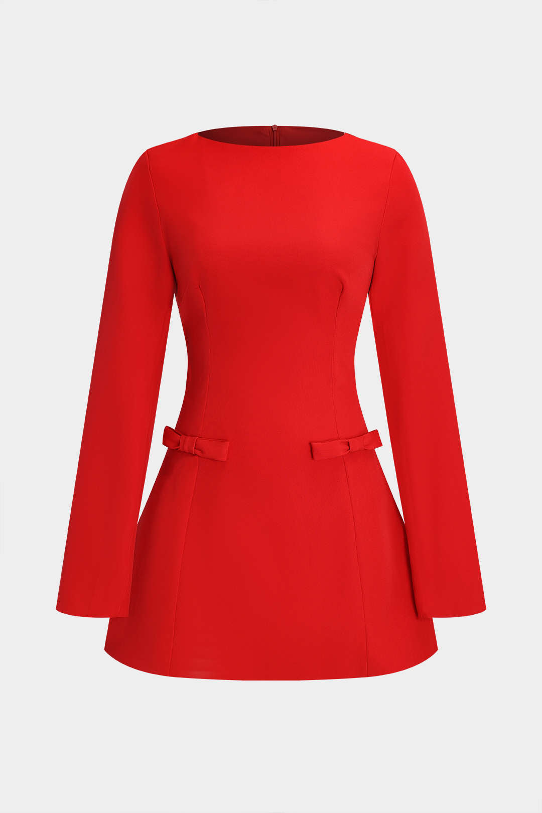 Bow Long Sleeve Mini Dress