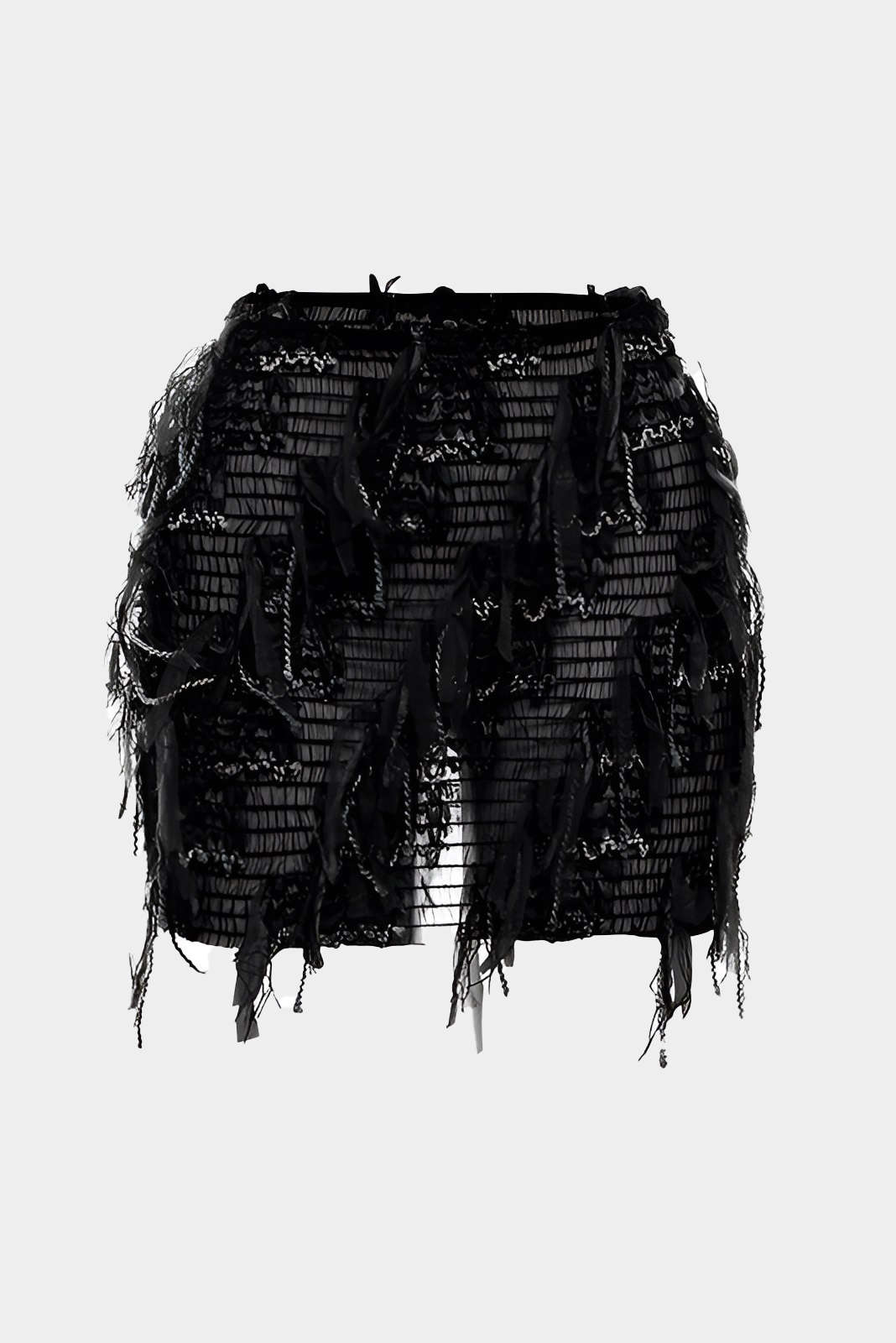 Fringe Mini Skirt