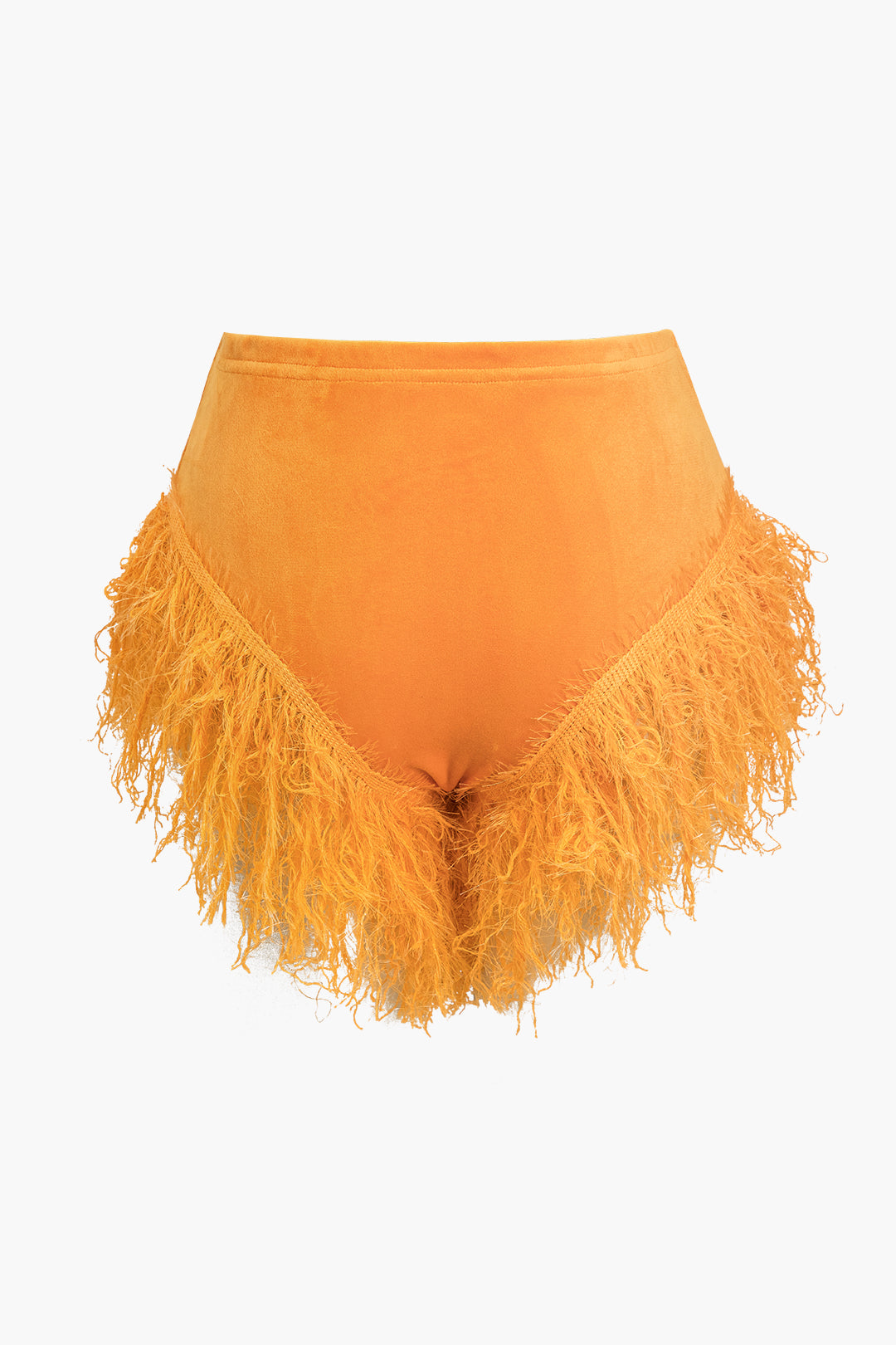 Asymmetric Crop Top And Fringe Shorts Set