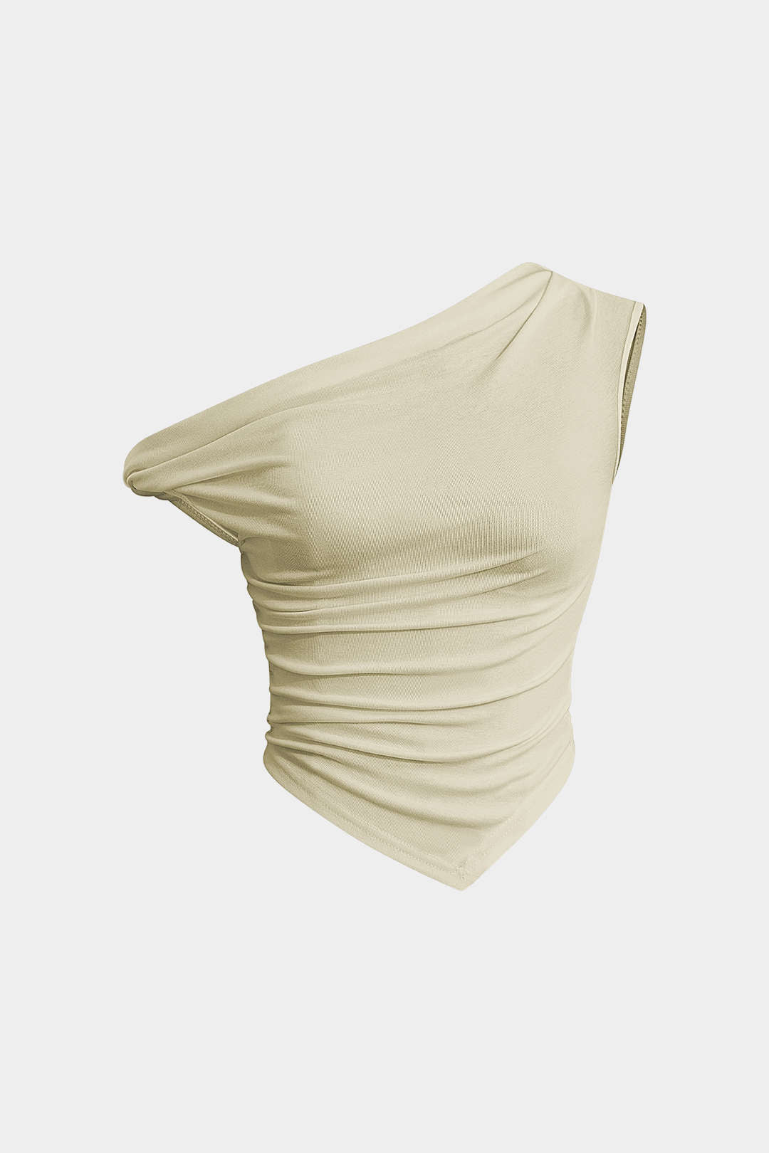 Basic Asymmetrical Twist Ruched T-shirt