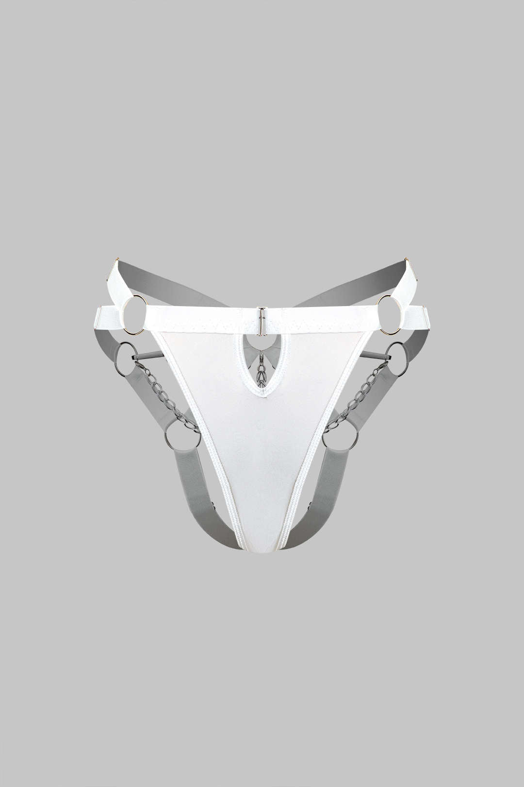 Cut Out Chain Lingerie Garter Set