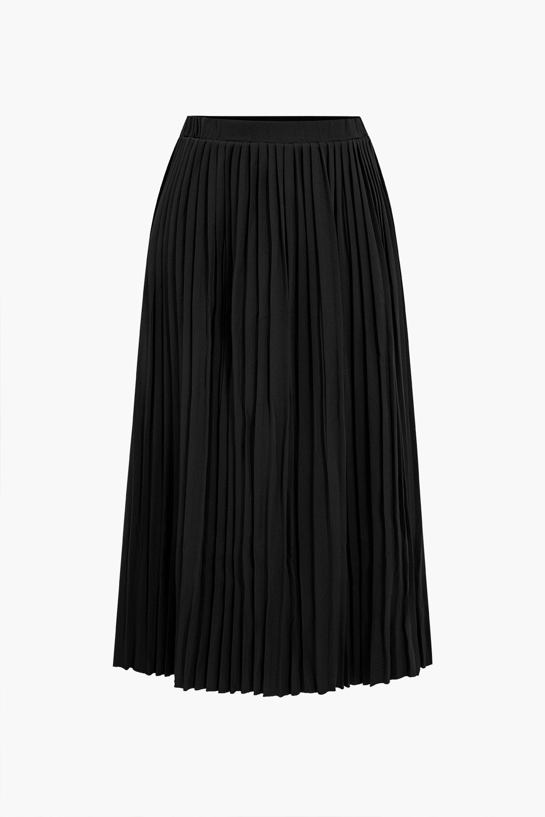 Solid Tank Top And Pleated Skirt Set