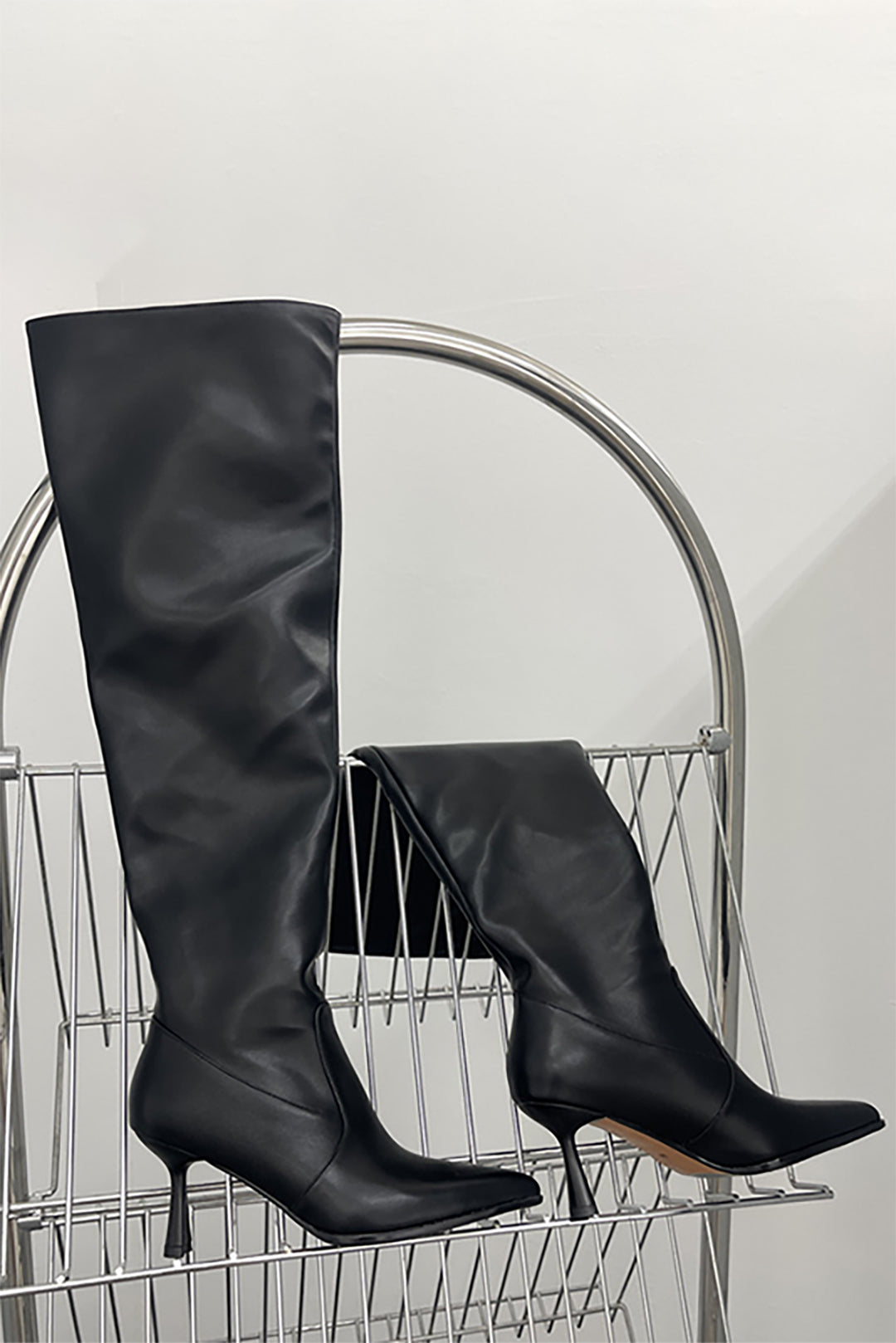 Pointed Toe Stiletto Knee High Boots