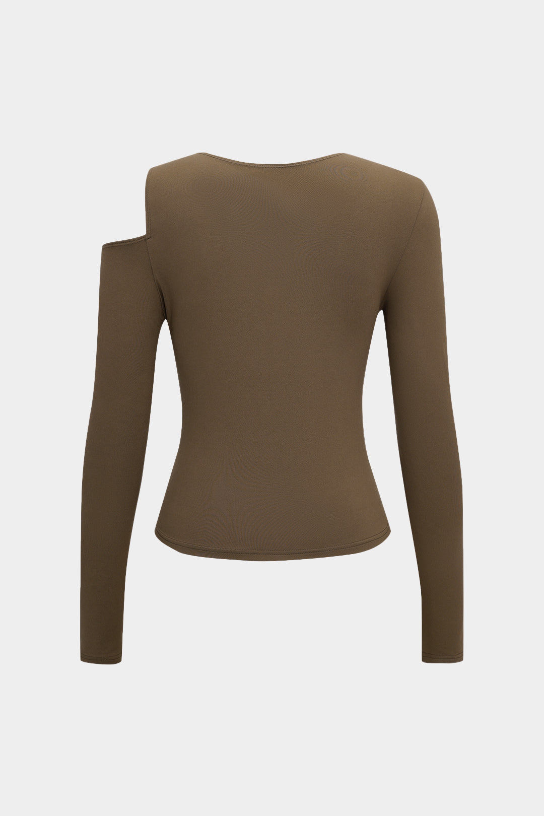 Twist Asymmetry V-Neck Long-Sleeve Top