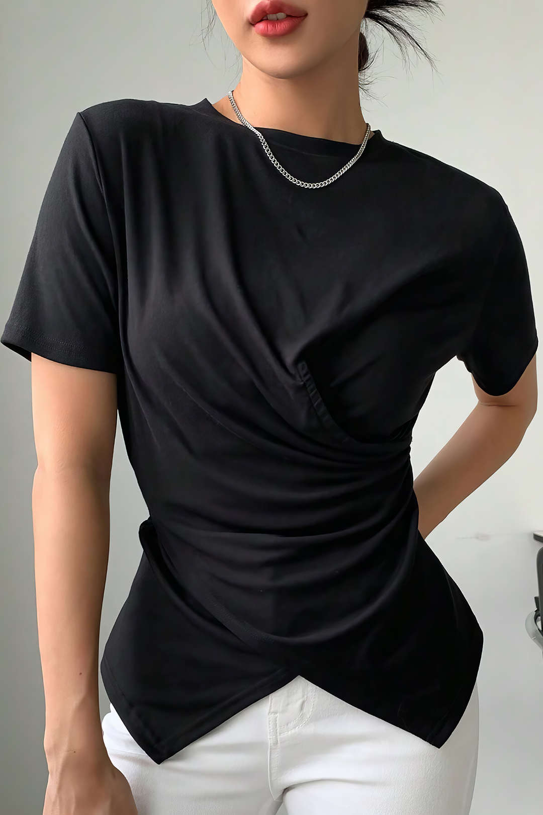 Twist Knot Short Sleeve T-Shirt