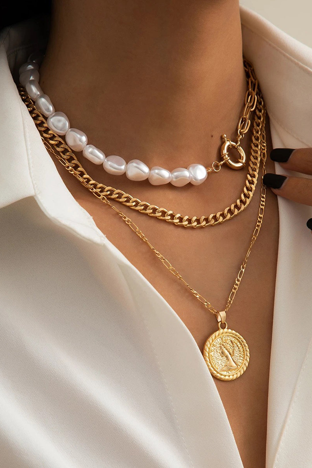 Multi-Layer Pearl Necklace