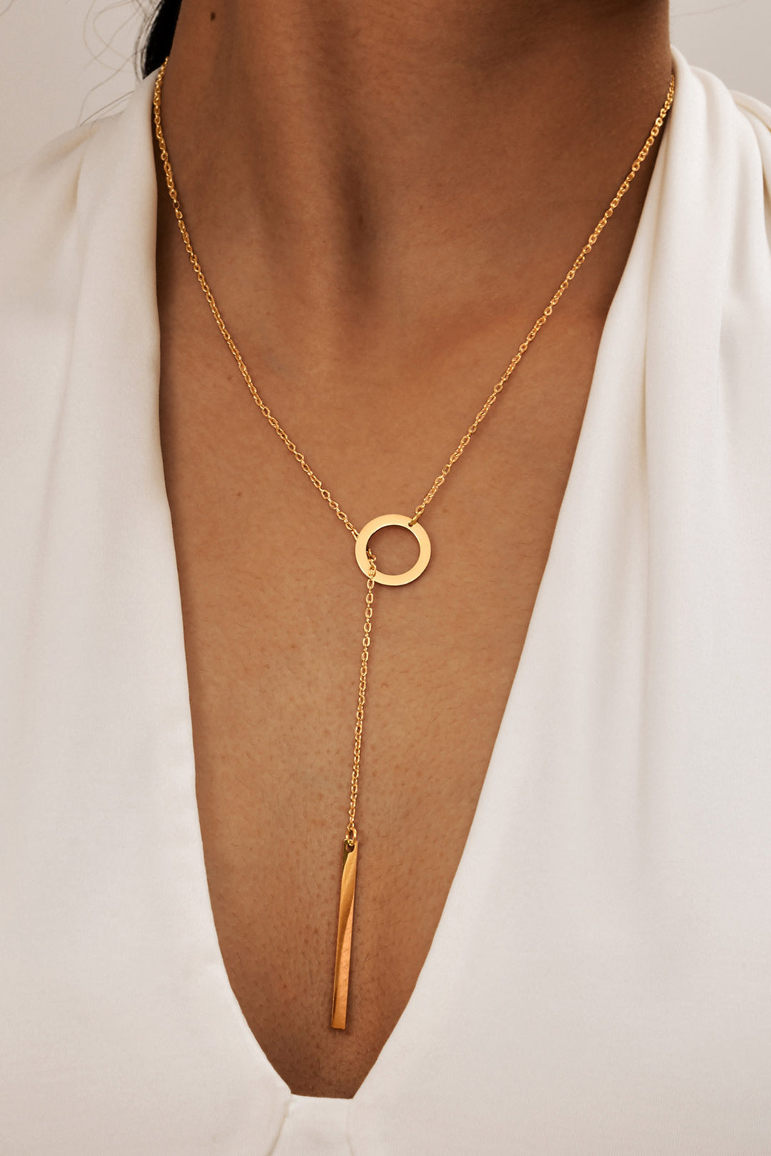 Metallic Ring Necklace