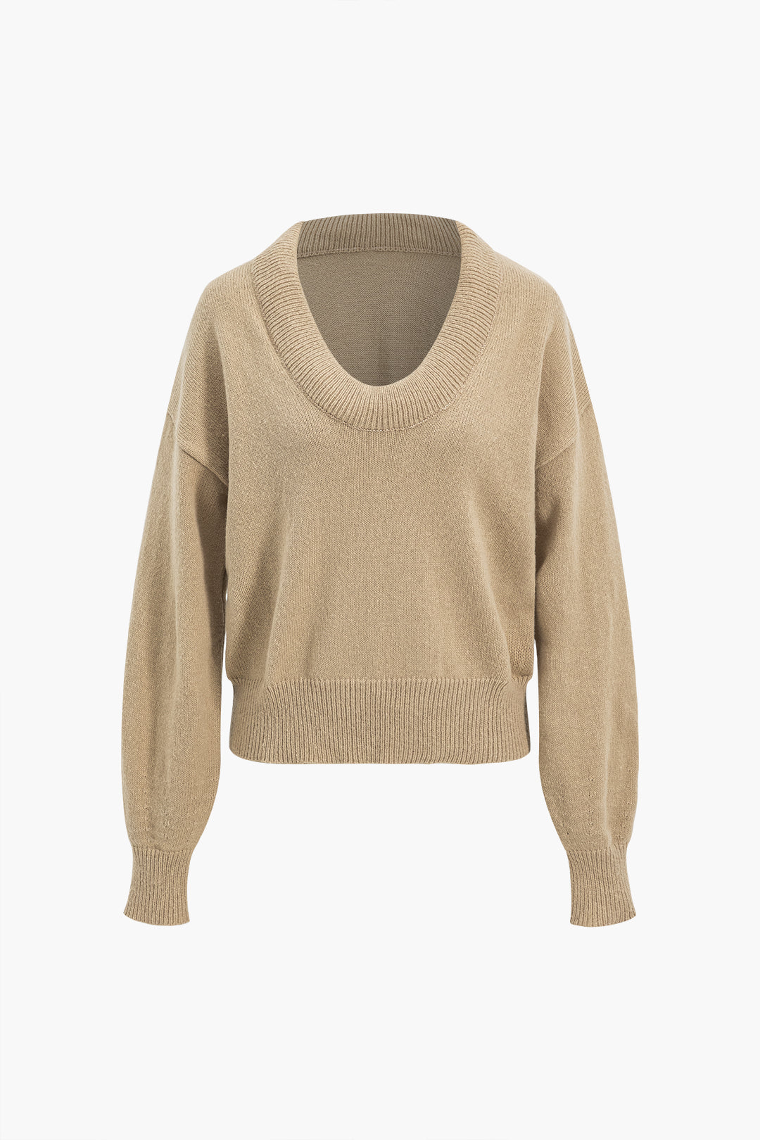 Sweater V-Neck Long-Sleeve Top