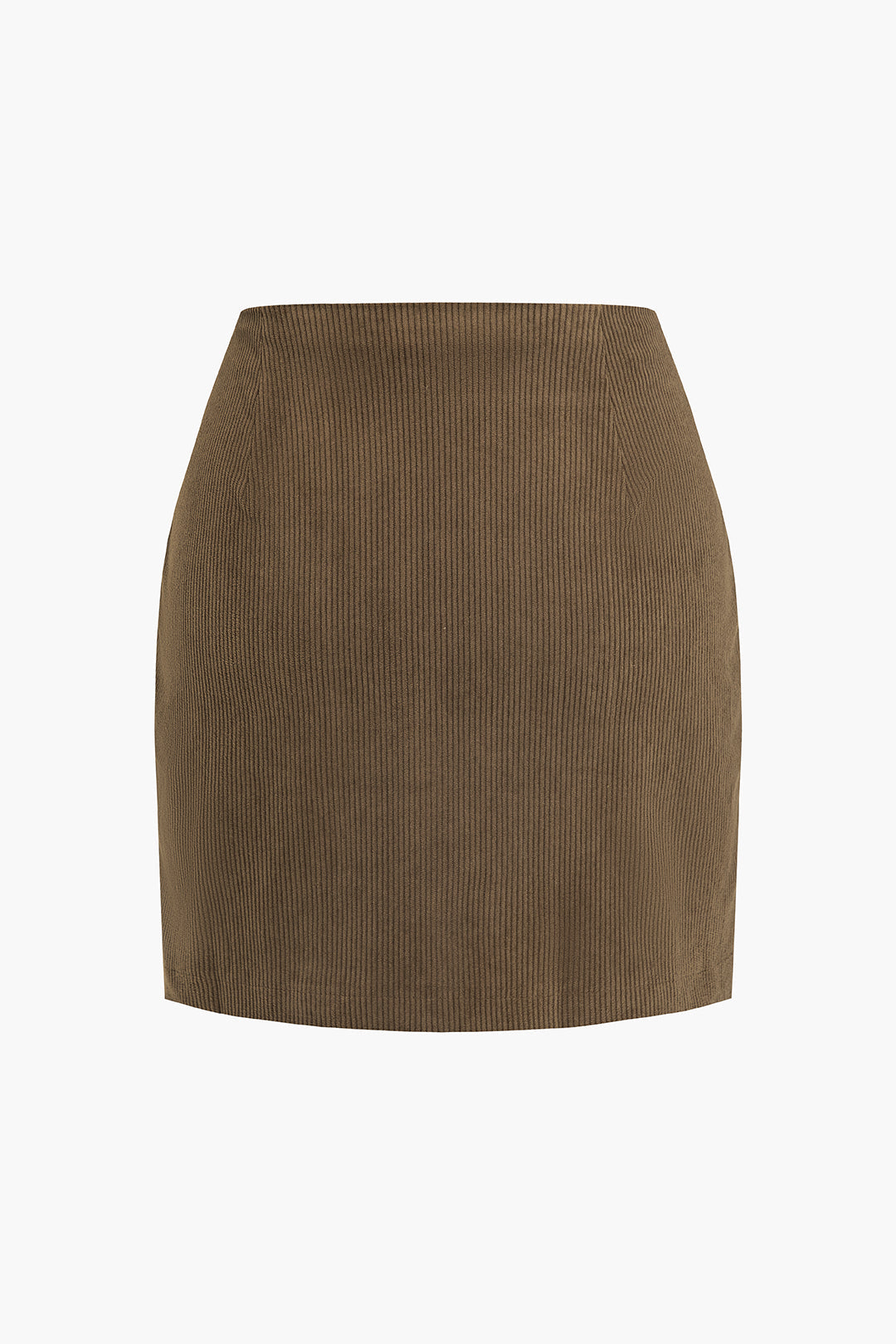 Solid Corduroy Mini Skirt