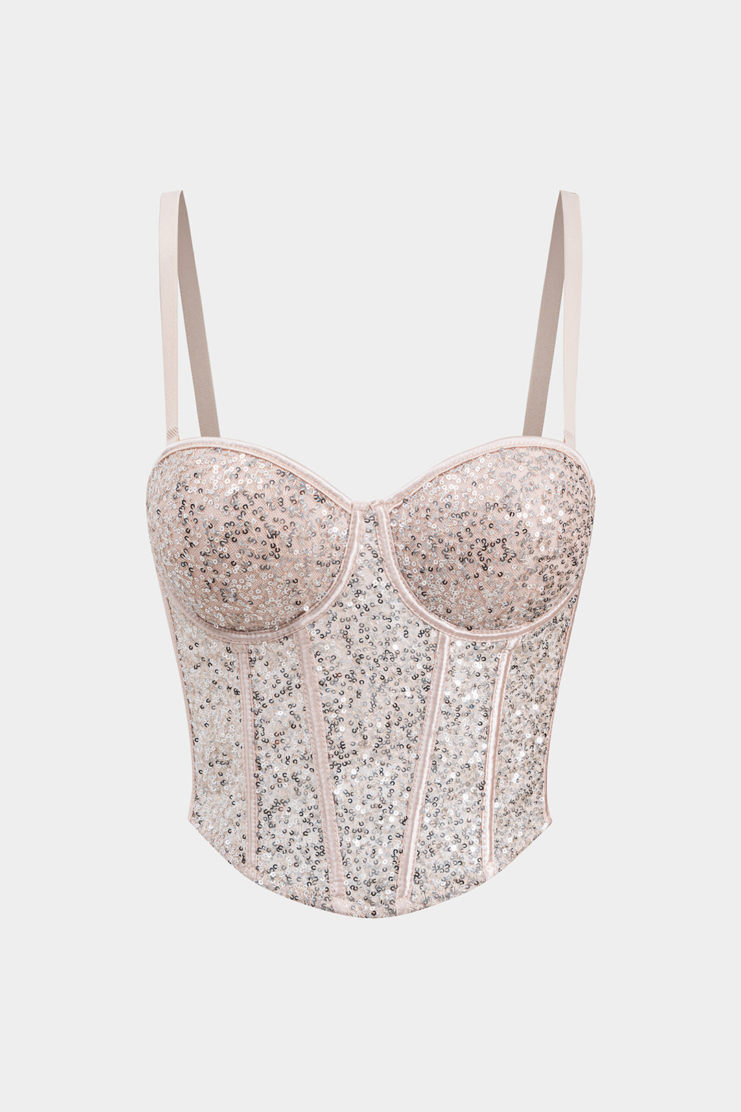 Sequin Bustier Corset Cami Top