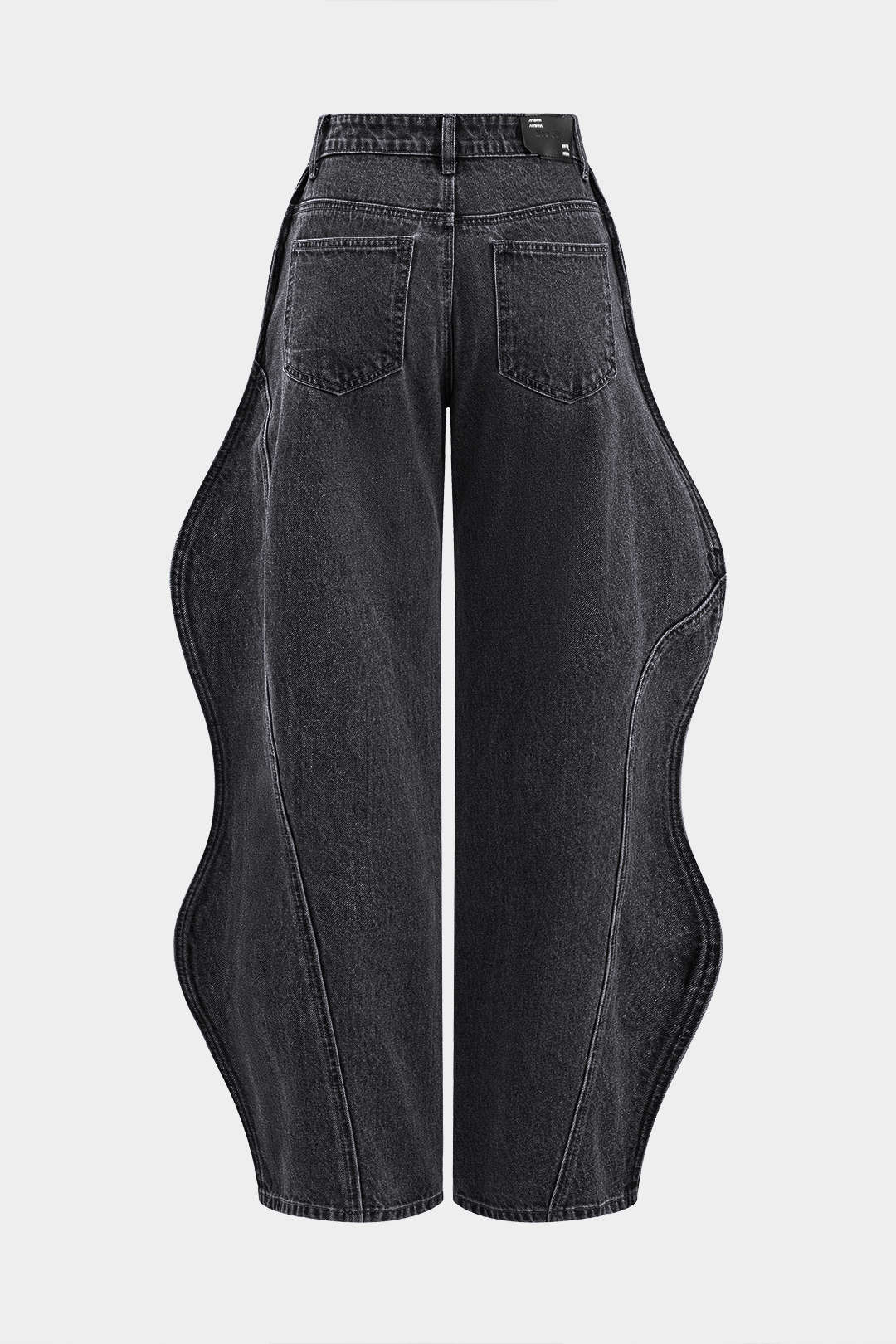 Wave Leg High Waist Barrel Jeans