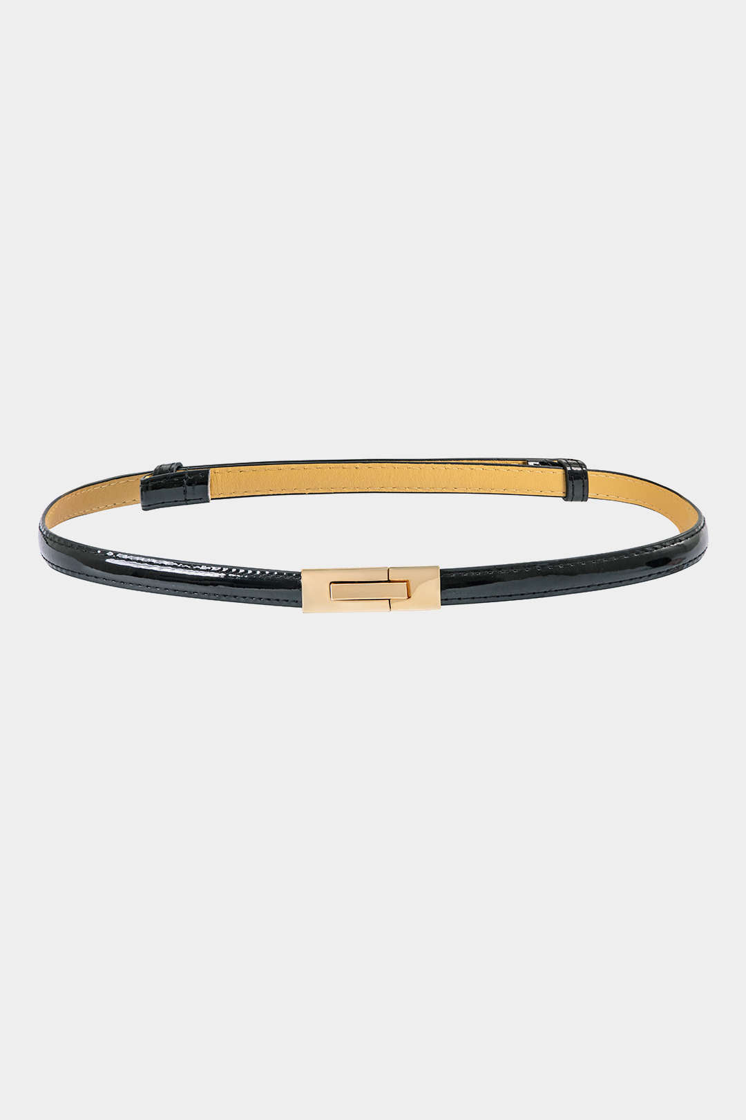 Metallic Faux Leather Belt