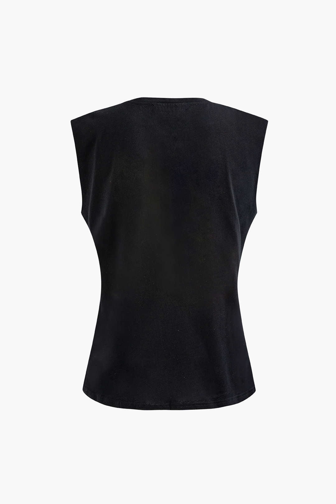 Basic Solid Sleeveless T-shirt