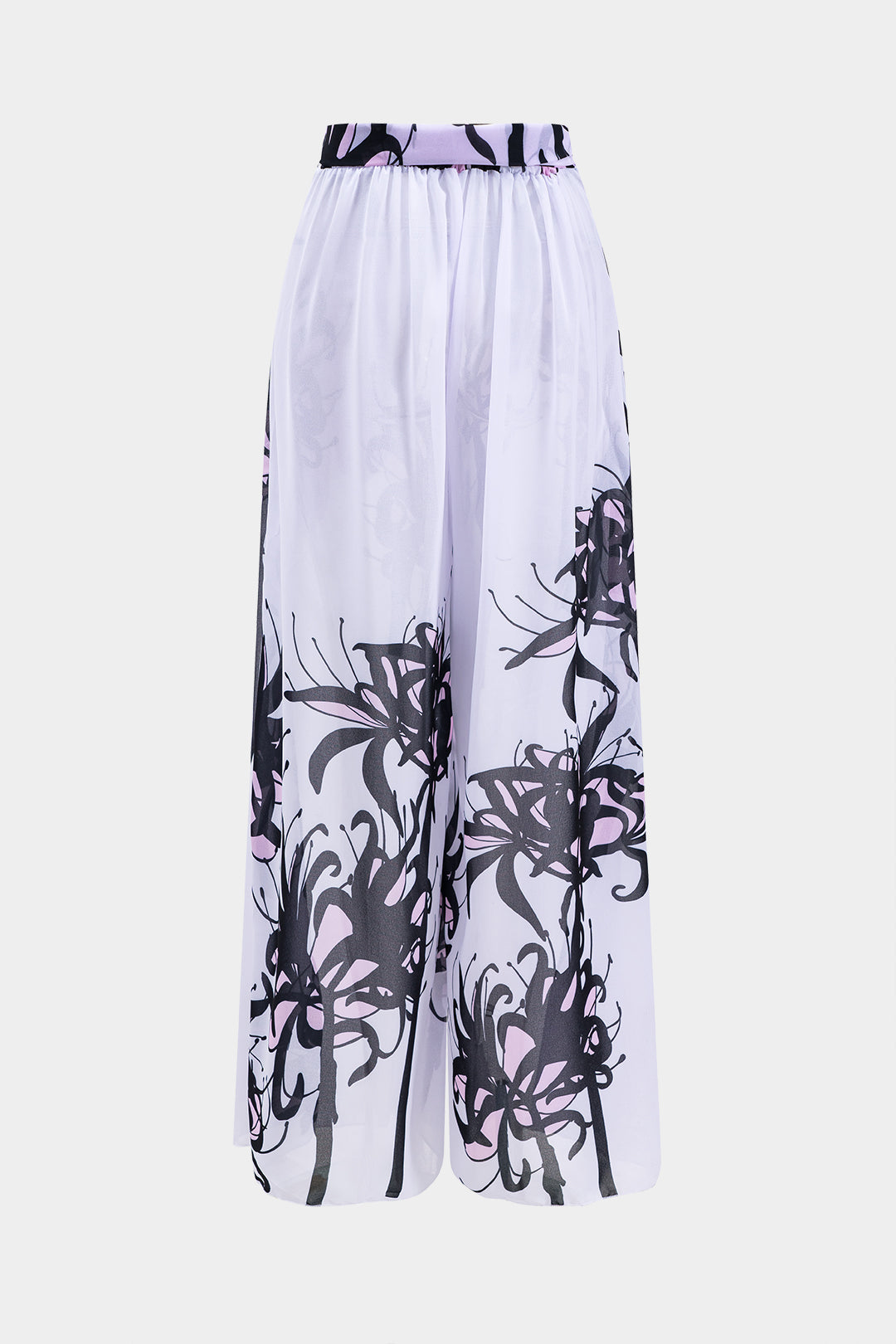 Graffiti Print Tie Knot Pants Cover Up