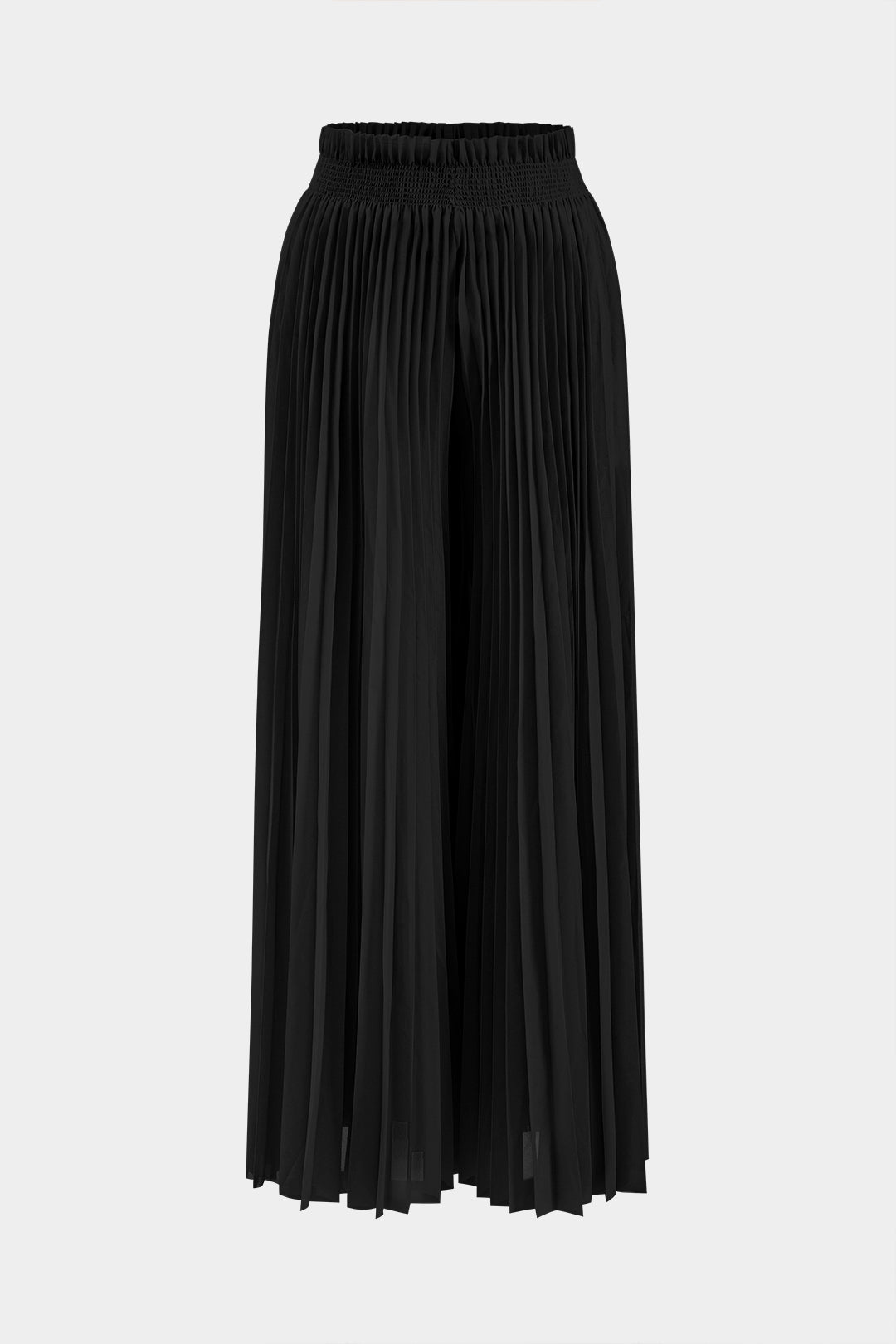 Halter Neck Ruffle Tube Top And High Waist Pleated Wide Leg Trousers Set