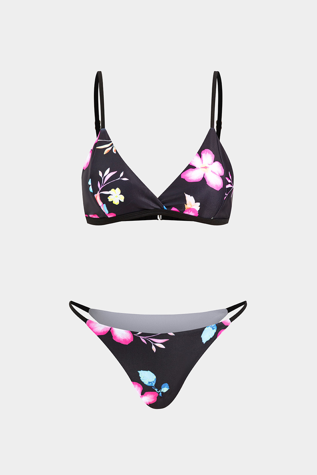 Floral Print Ruched Bikini Set