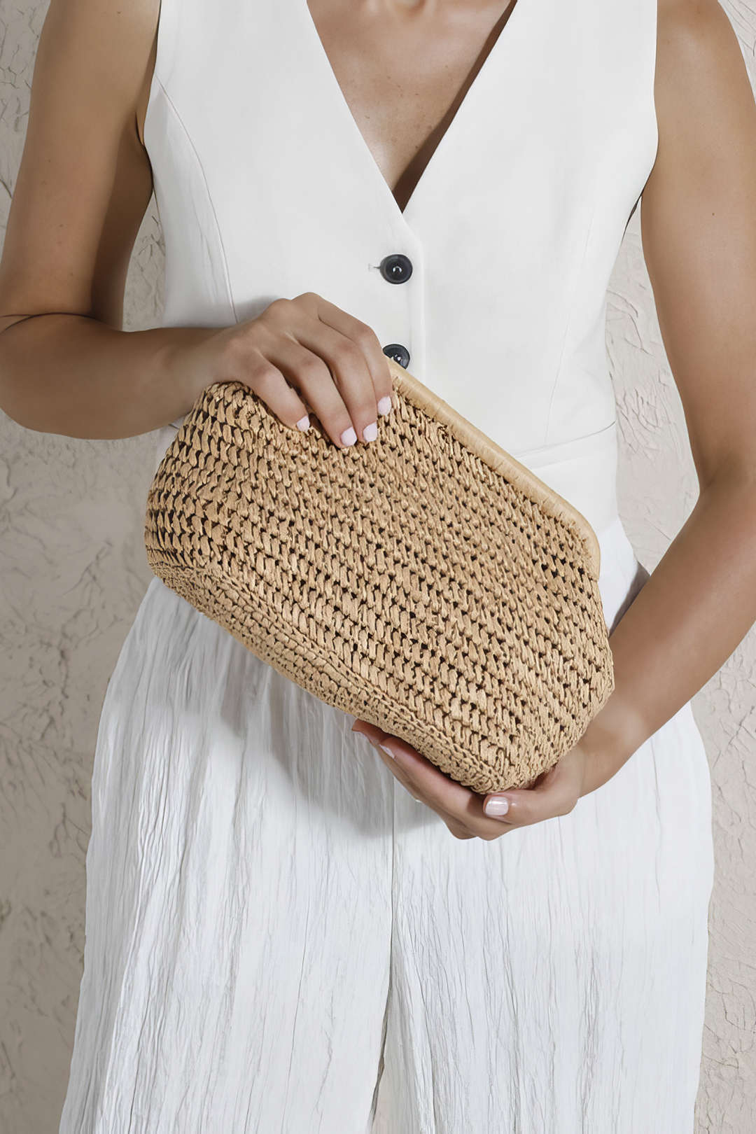 Woven Straw Cross-Body Bag