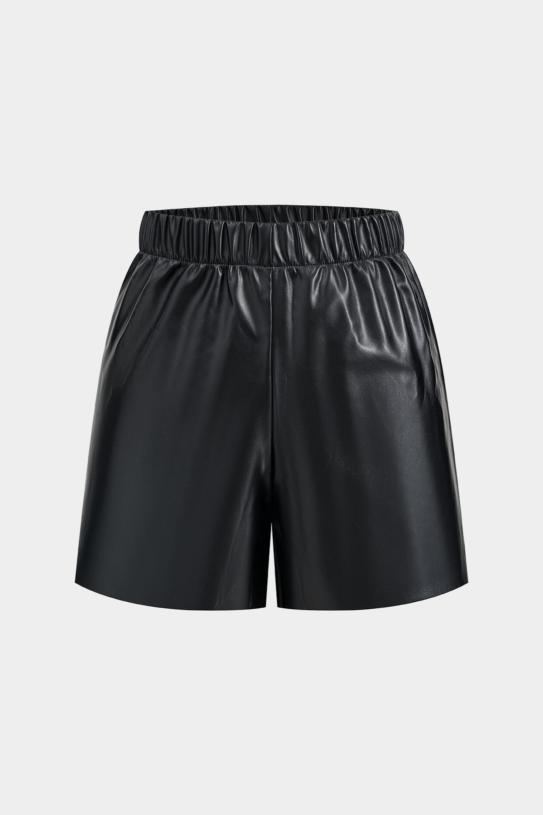 Basic Faux Leather Shorts