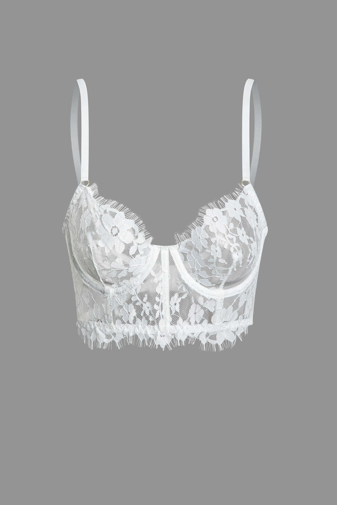 Lace Bustier Cami Top And Lingerie Set