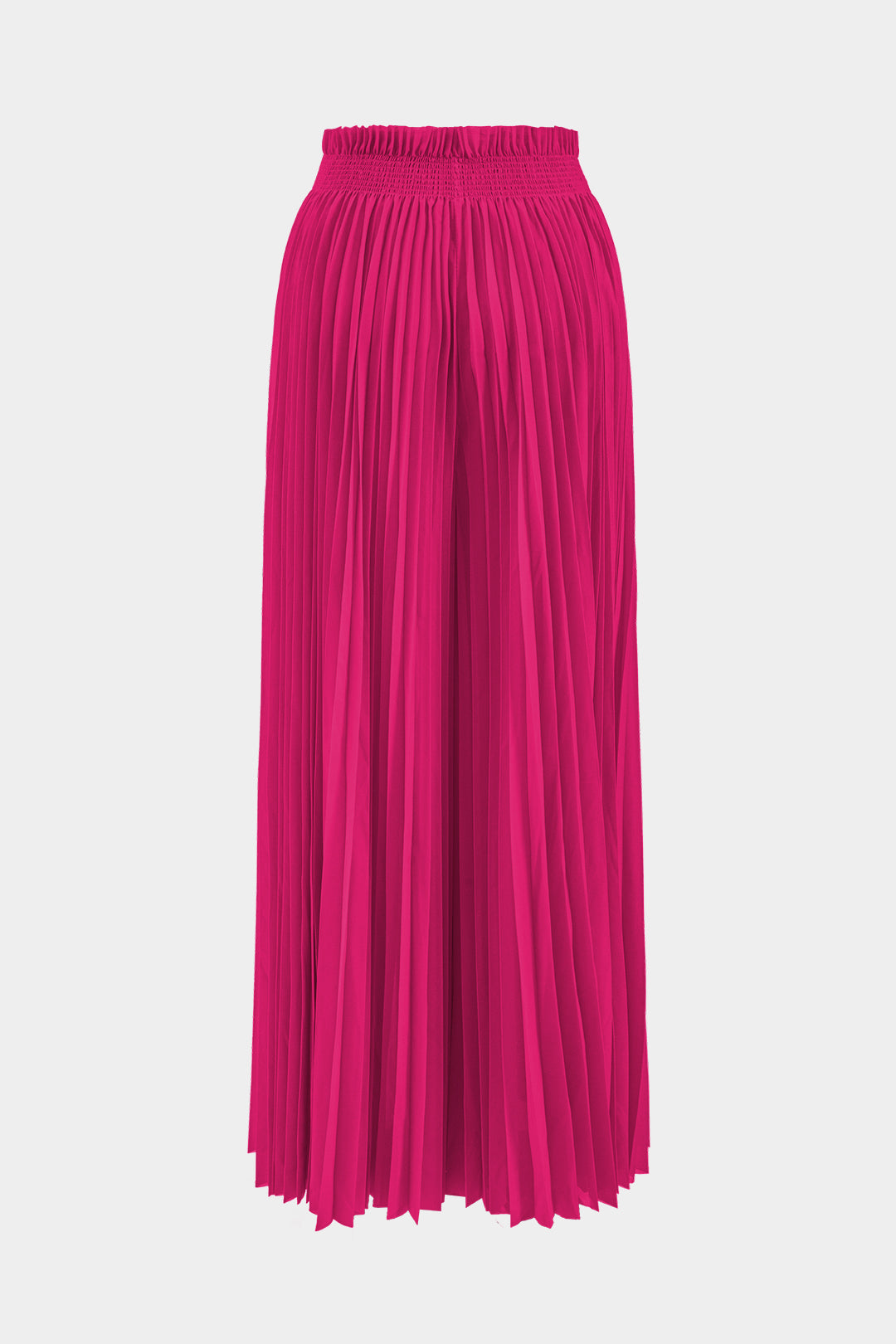 Halter Neck Ruffle Tube Top And High Waist Pleated Wide Leg Trousers Set