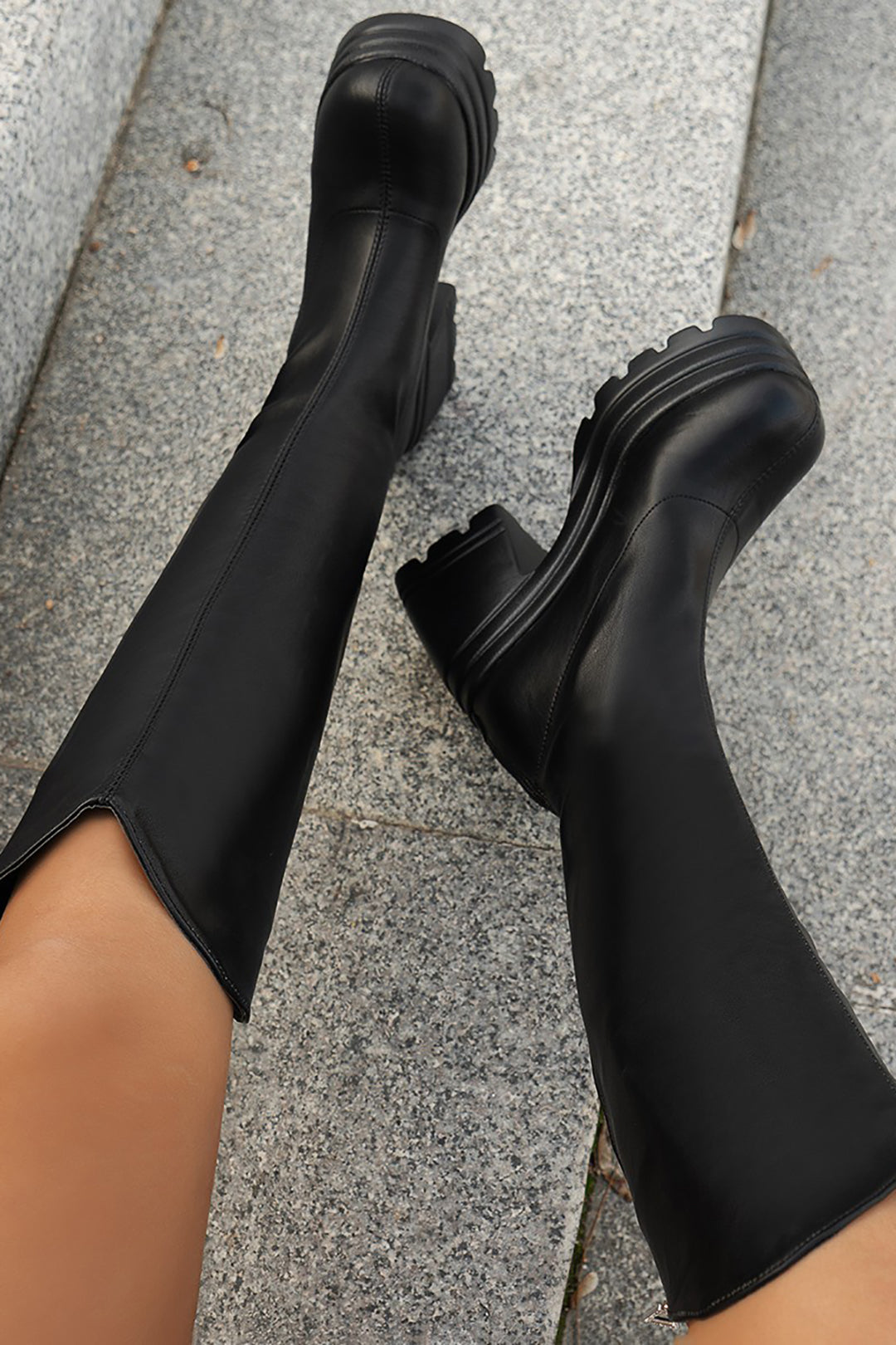 Round Toe Knee High Boots