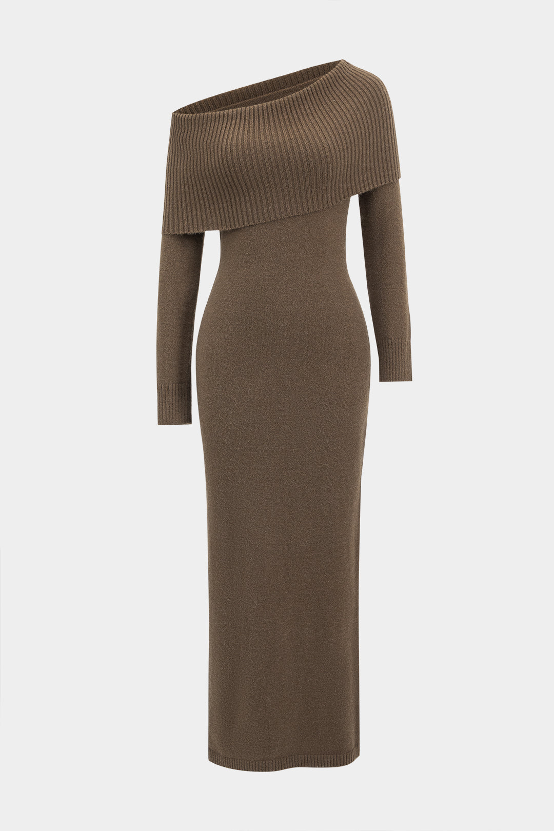 Sweater Asymmetrical Long Sleeve Dress