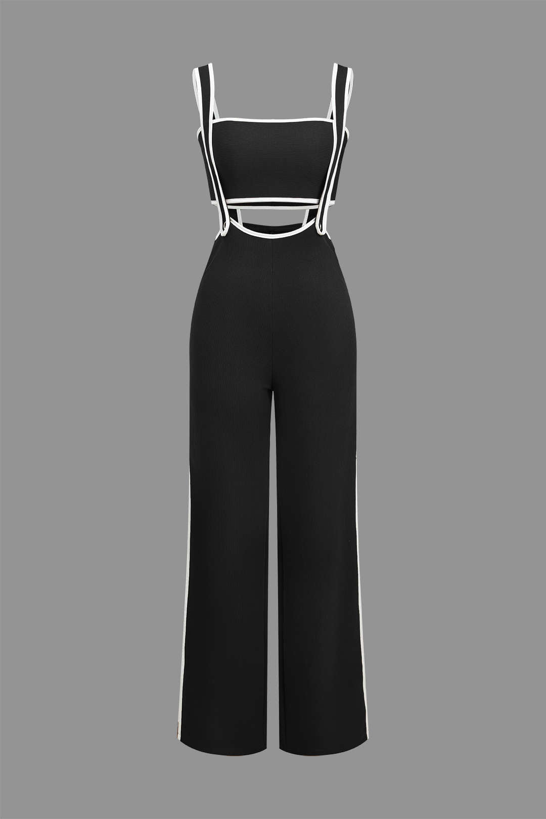 Contrast Trim Tube Top And Trouser Set