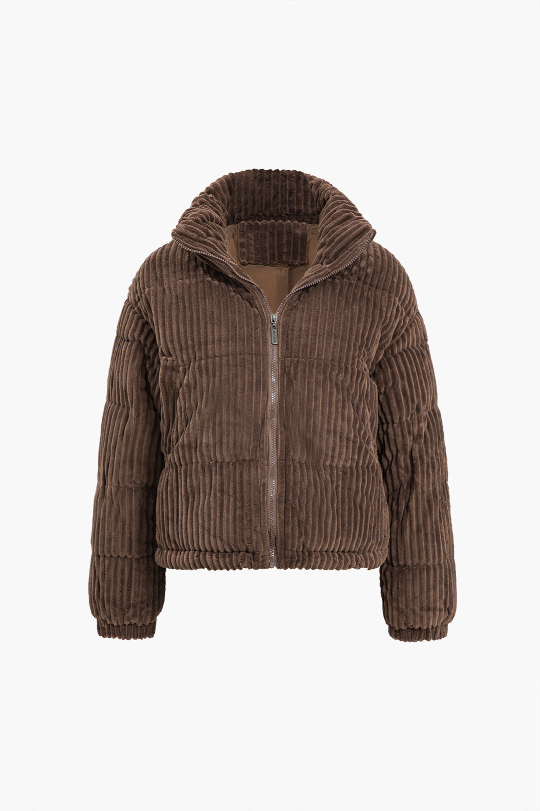 Zipper Corduroy Puffer