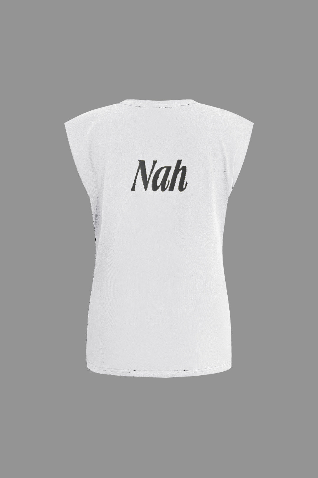 Letter Print Sleeveless T-shirt