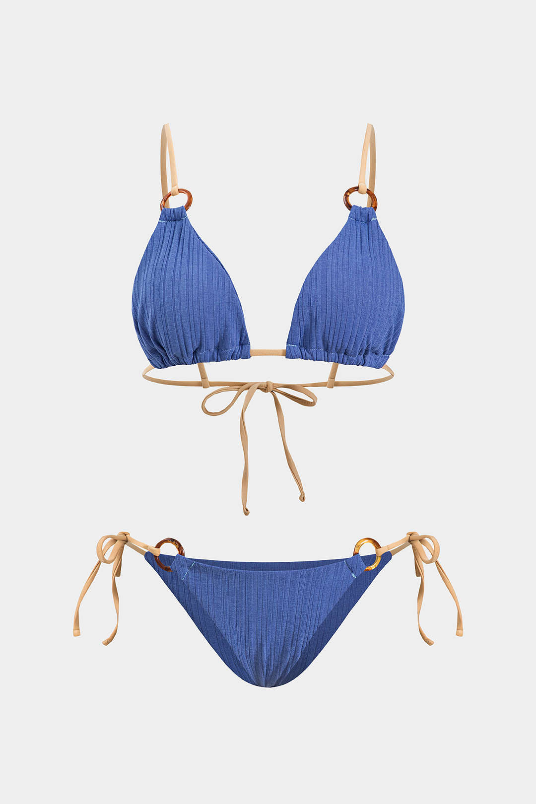 Ruched Tie-Up Bikini Set