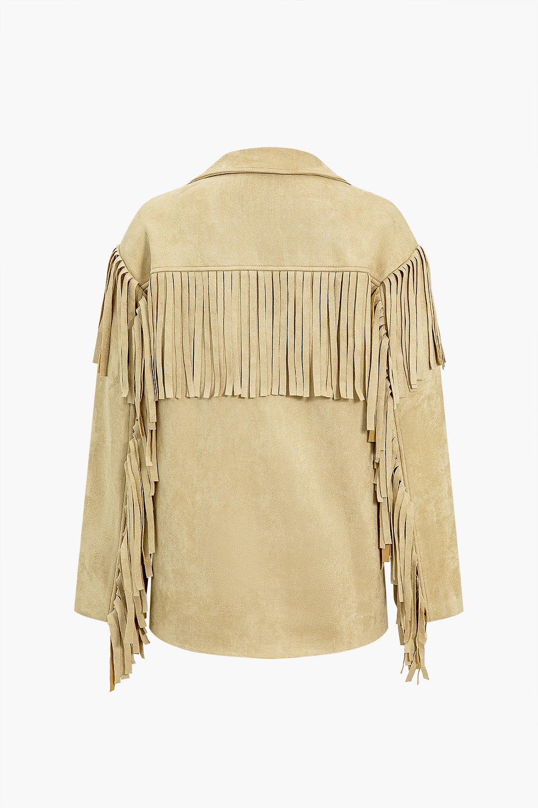 Faux Leather Fringe Jacket