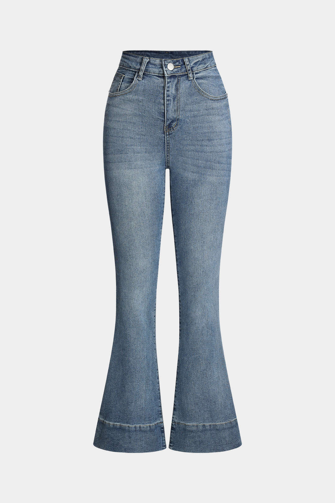 Basic Denim High-Waisted Jeans