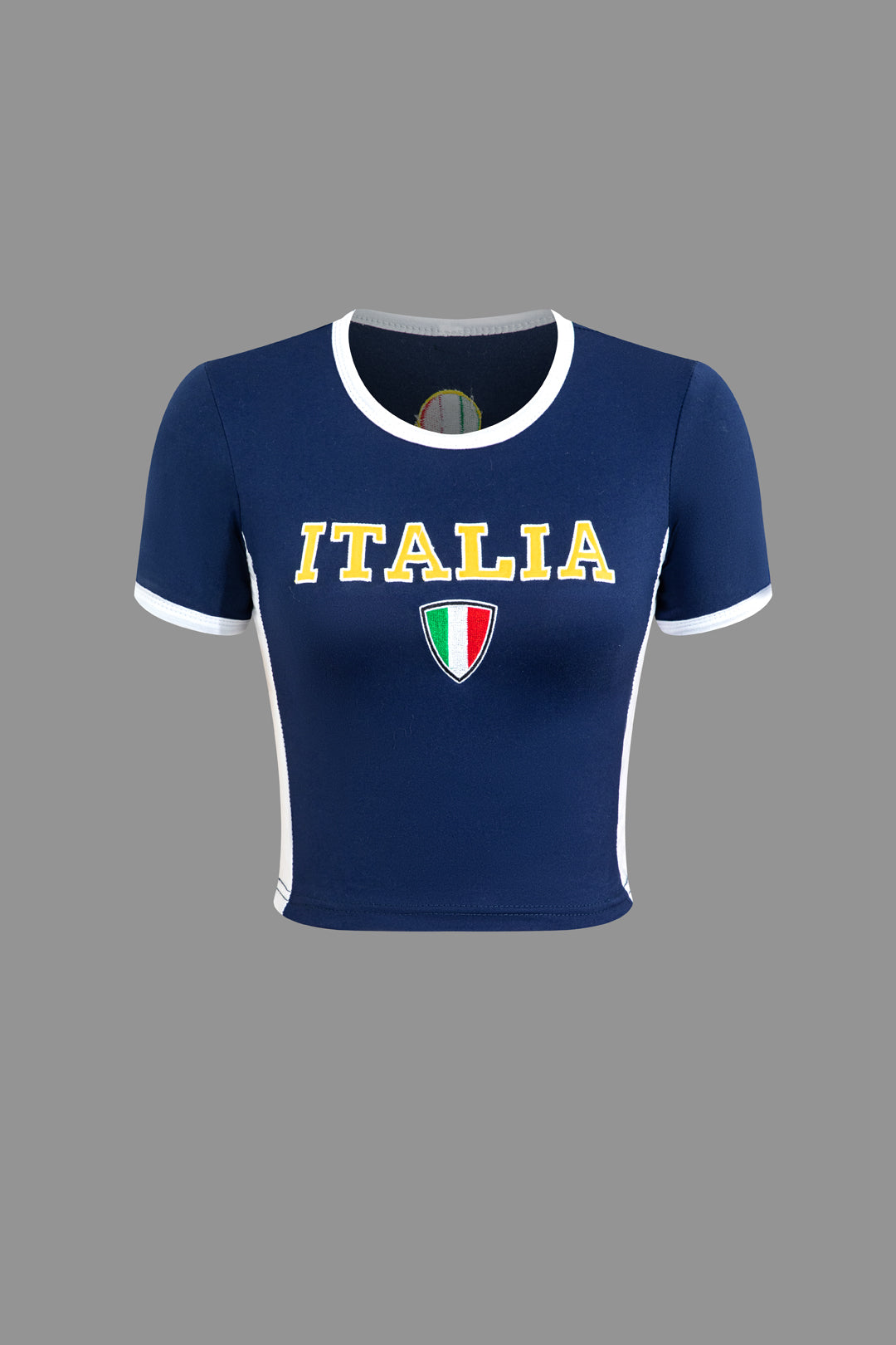 Italia Letter Embroidery T-shirt