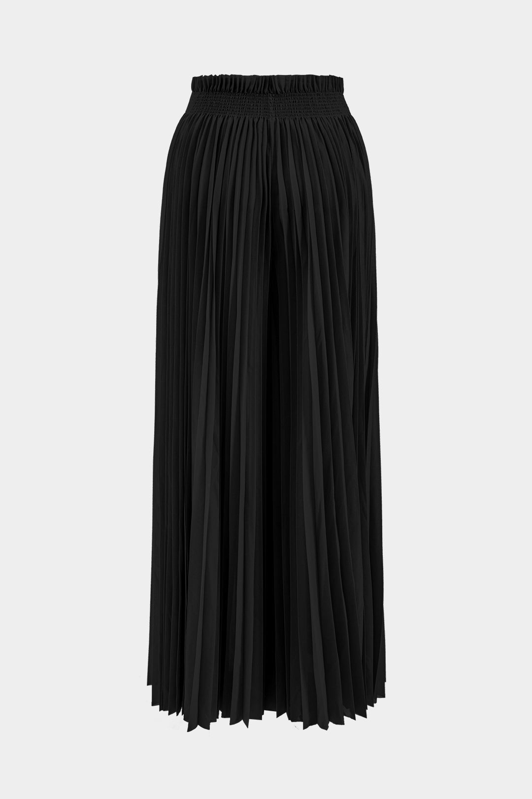 Halter Neck Ruffle Tube Top And High Waist Pleated Wide Leg Trousers Set