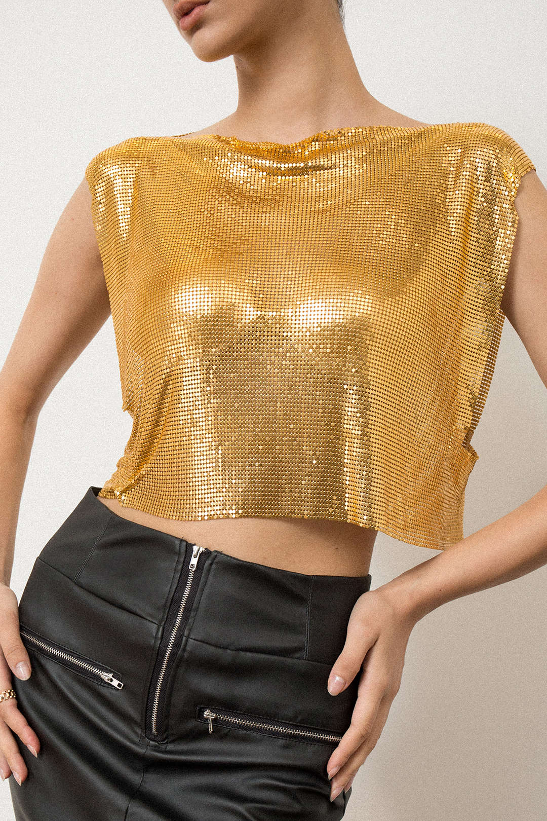 Metallic Glitter Tank Top