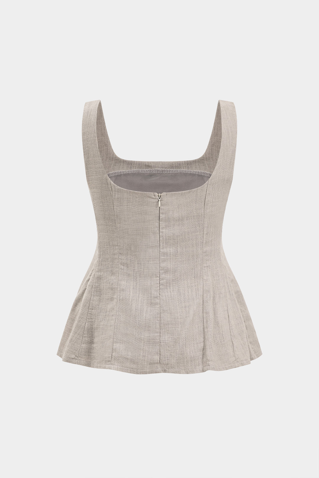 Linen Zipper Tank Top