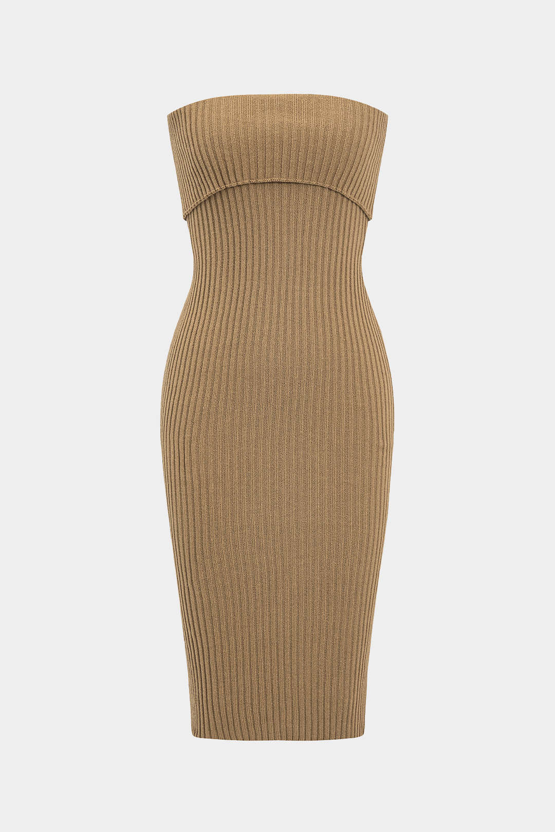 Knit Backless Strapless Dress