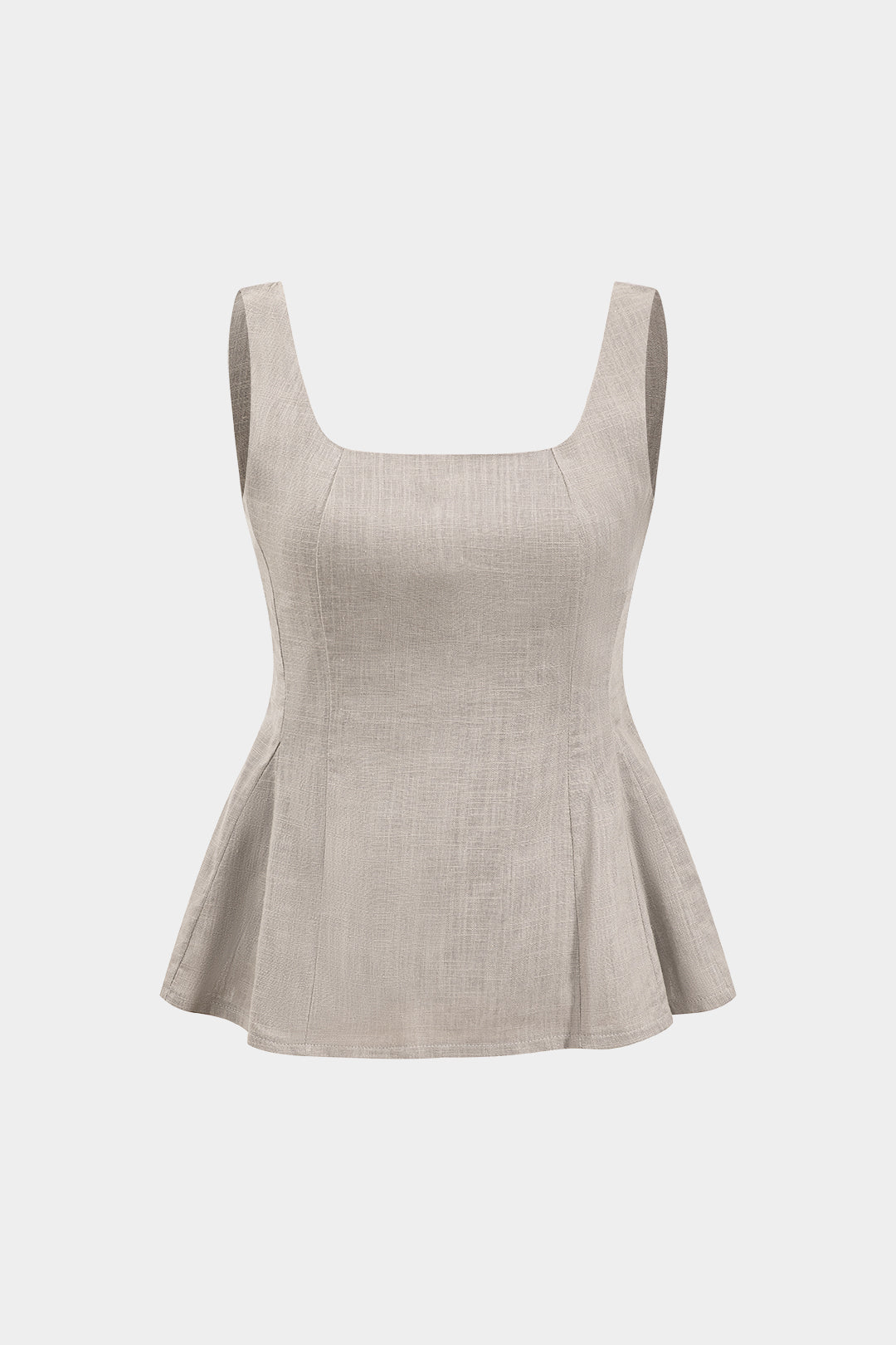 Linen Zipper Tank Top