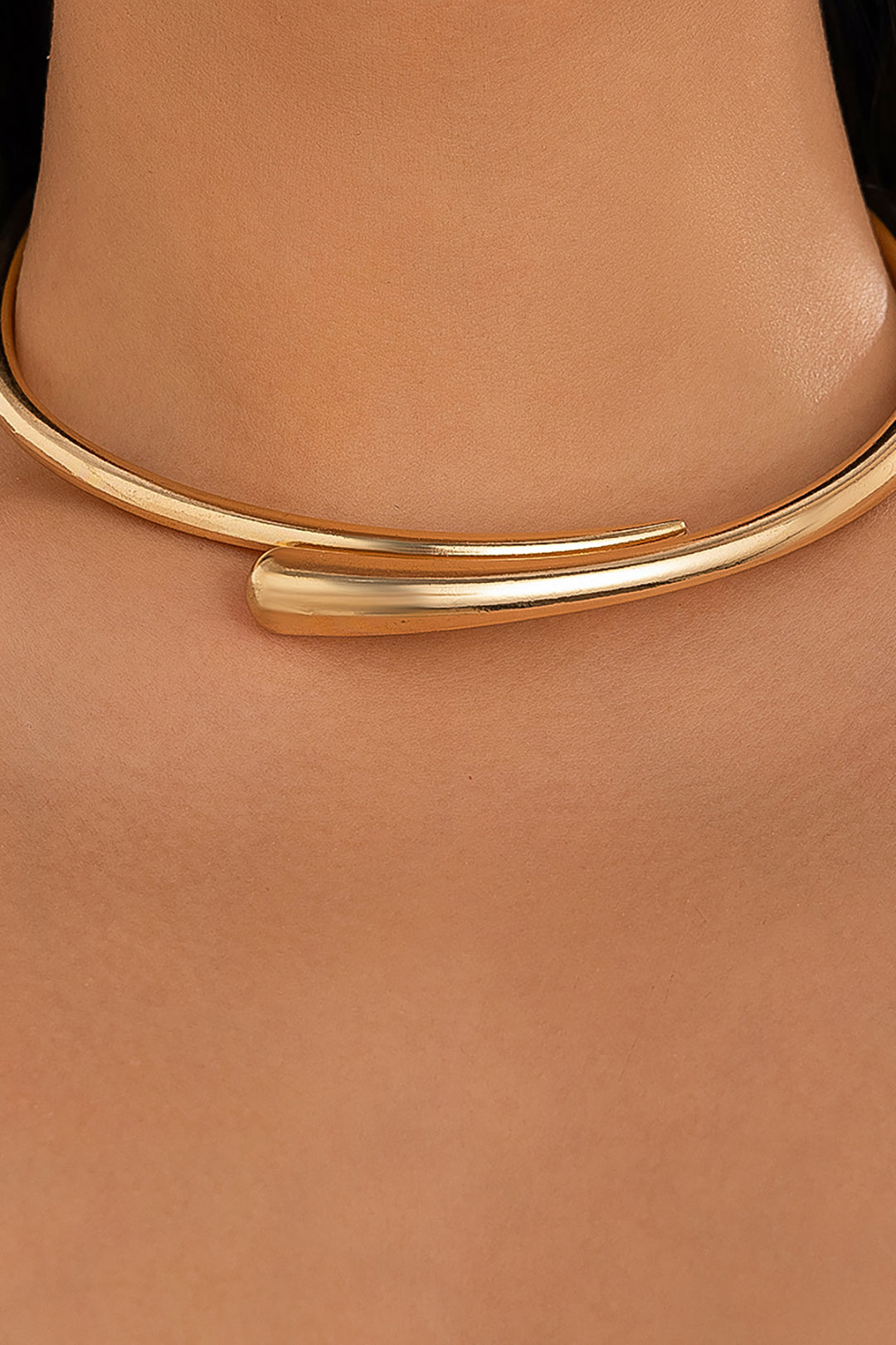 Metal Choker Open Necklace