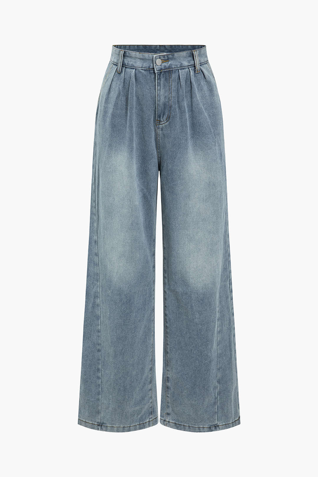 Faded Wide Leg Jeans