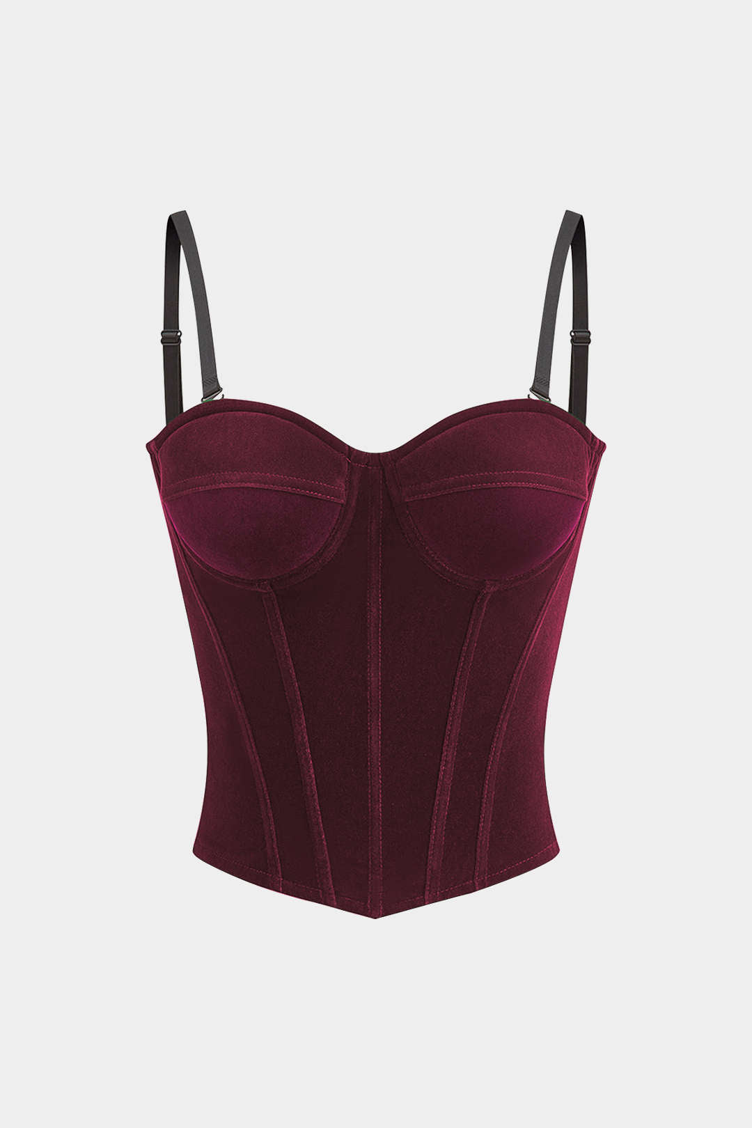 Velvet Slip Bustier Corset Waist Cami Top